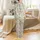 Succulent Lover's Botanical Pajamas: Hand-Painted Cacti & Vibrant Watercolor Sleep Set Satin Pajamas Set - 3