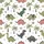 Olive Green Dinosaur All-Over Print Pajamas Satin Pajamas Set - 4