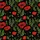 Custom Name Poppy Backpack: Vibrant Red Floral & Green Leaf Pattern on Black, Ergonomic Satin Pajamas Set - 4