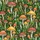 Cottagecore Mushroom Forest: Whimsical Fungi Green Velveteen Plush Throw Satin Pajamas Set - 4