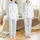 Girly Coquette Pastel Blue Bows & Bellflowers Ceramic Mug Satin Pajamas Set - 1