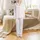 Elegant Toile for Her: Dusty Rose Peony Bird Botanical Velveteen Plush Throw Satin Pajamas Set - 2