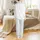 Girly Aesthetic Coquette Light Blue Bows Watercolor Floral Dual-Layer Device Protector Satin Pajamas Set - 3