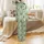 Custom Pet Photo Mint Checkerboard Dog Portrait: Poodle, Golden Retriever, Beagle Art Family Loungewear Satin Pajamas Set - 3
