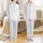 Girls & Boys Monogrammed Pima Cotton Pajamas: Striped Moon & Stars Sleep Set Satin Pajamas Set - 1