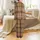 Men's Rustic Tartan Plaid Pajamas: Caramel & Navy Grid Loungewear Satin Pajamas Set - 3