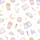 Girls Pink Popcorn Pajamas: Whimsical Slumber Party Design with Donuts & Sleep Masks Sleep Set Satin Pajamas Set - 4