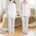 Girls Pink Popcorn Pajamas: Whimsical Slumber Party Design with Donuts & Sleep Masks Sleep Set Satin Pajamas Set - 1