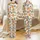 Festive Family Pajamas: Whimsical Pancake, Elf & Gingerbread Holiday Pattern Satin Pajamas Set - 1