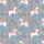Kids Bamboo Pajamas: Graceful Unicorns, Coral Floral & Dusty Blue Watercolor Design Satin Pajamas Set - 4
