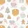 Girls' Whimsical Pastel Pancakes & PJs Holiday Sleep Set with Gingerbread, Pink Bows Satin Pajamas Set - 4