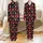 Family Matching Holiday Pajamas: Black & Red Vector Christmas Tree, Snowflake, Reindeer Pattern Satin Pajamas Set - KSLFATFOQ1