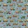 Children's Builder Trucks Bamboo Sleepwear: Cartoon Crane & Excavator Design with Zippers Satin Pajamas Set - 4