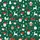Family Custom Christmas Lounge Pants: Forest Green Cartoon Faces & Holiday Icons Print Sleepwear Satin Pajamas Set - 4