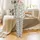 Ridgeback & Large Dog Breeds: Cute Cartoon Deer, Evergreen, Snowflake Pattern – Heather Grey Beige Zipperless Pajamas Satin Pajamas Set - 2