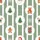 Women's Button-Up Long Sleeve Christmas Sleep Set: Whimsical Santa Gingerbread Tree Print Satin Pajamas Set - 4