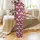Greyhound Dog Pajamas Sewing Pattern: XLarge Fuchsia Botanical Folk Art Design Digital Download Satin Pajamas Set - 3