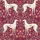 Greyhound Dog Pajamas Sewing Pattern: XLarge Fuchsia Botanical Folk Art Design Digital Download Satin Pajamas Set - 4
