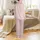 Women's Custom Satin Loungewear: Blush Pink Delicate Floral Pattern Sleep Set Satin Pajamas Set - 3