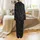 Women's Personalized Satin Sleep Set: Black Rose & Script All-Over Print Bridesmaid & Bachelorette Short Pajamas Satin Pajamas Set - 3