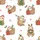 Family Christmas Sloth Polyester Spandex Sleep Set: Women's & Kids' Santa Hat & Elf Pattern Satin Pajamas Set - 4