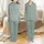 Women's Ditsy Floral Muslin Cotton Loungewear Set: Cream Blue Wildflower Double Gauze Satin Pajamas Set - 1