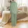 Matching Personalized Bridesmaid Sage Green Satin Pajama Set: Golden Botanical Script Sleepwear Satin Pajamas Set - 3