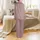 Kids' Personalized Modal Pajamas: Super Soft Dusty Rose White Star Long Sleeve Sleep Set Satin Pajamas Set - 3