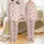 Personalized Pet Photo Pajama Bottoms: Golden Retriever Dog Face & Pink Paw Print Sleepwear Satin Pajamas Set - 1