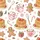 Whimsical Women's & Kids' Pajamas: Pink Pancakes, Hot Chocolate & Gingerbread Pattern Satin Pajamas Set - 4