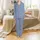 Bridesmaid & Bachelorette Personalized Dusty Periwinkle Wedding Ring Floral Silky Satin Sleep Set Satin Pajamas Set - 2