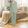 Nature Lover's Sage Eucalyptus Jasmine: Delicate Botanical Leaf Pattern - All Over Print Satin Pajamas Set - 2
