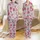 Girls' Hot Pink Pizza Popcorn Pajamas: Illustrated Slumber Sleep Mask Pattern Satin Pajamas Set - 1