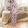 Girls' Hot Pink Pizza Popcorn Pajamas: Illustrated Slumber Sleep Mask Pattern Satin Pajamas Set - 3