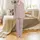 Flower Girl Custom Name Satin Short Set: Rose Pink Floral Outline Wedding Day Outfit Satin Pajamas Set - 2