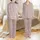 Flower Girl Custom Name Satin Short Set: Rose Pink Floral Outline Wedding Day Outfit Satin Pajamas Set - 1