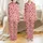 Family Christmas Pajamas: Hand-Drawn Teddy Bear Heart Checkerboard Pattern - Red Pink Long Sleepwear Set Satin Pajamas Set - 1