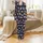 Dog Lovers' Playful Shiba Inu Navy Blue Orange Brown Vector Leaf Pattern Satin Pajamas Set Satin Pajamas Set - 2