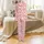 Family's First Christmas Personalised Sleep Set: Red & White Fair Isle Reindeer & Snowflake Cotton Loungewear Satin Pajamas Set - 2