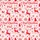 Family's First Christmas Personalised Sleep Set: Red & White Fair Isle Reindeer & Snowflake Cotton Loungewear Satin Pajamas Set - 4