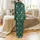 Family Personalized Custom Name 2025 Deep Forest Green Snowflake Pine Ruby Gold Christmas Pajamas Satin Pajamas Set - 3