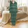 Family Matching Green Christmas Pajamas: Folk Art Tree Reindeer Snowflake Fair Isle Organic Cotton Sleep Sets Satin Pajamas Set - 2