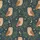 Cozy Family Matching: Whimsical Barn Owl, Olive Leaf, Golden Moon Sleep Set Satin Pajamas Set - 4