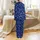 Women's Whimsical Cerulean & Sapphire Jellyfish Ocean Print Satin Loungewear Shorts Set Satin Pajamas Set - 3