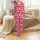 Great Dane Lovers' Whimsical White Line Art Playful Sleepy Great Danes & Bones Cherry Red Pattern Satin Pajamas Set - 2