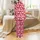 Great Dane Lovers' Whimsical White Line Art Playful Sleepy Great Danes & Bones Cherry Red Pattern Satin Pajamas Set - 3