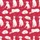 Great Dane Lovers' Whimsical White Line Art Playful Sleepy Great Danes & Bones Cherry Red Pattern Satin Pajamas Set - 4