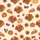 Autumn Lovers' Whimsical Hand-Drawn Thanksgiving Pattern with Cartoon Turkeys, Pumpkin Pie, Sunflowers, Fall Leaves on Cream Satin Pajamas Set - 4