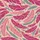 Women's Hand-Drawn Fuchsia Pink Feather & Muted Teal Charcoal Organic Flow Pattern Satin Pajamas Set - 4