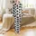 Modern Abstract Lovers White Black Brown-Grey Rustic Organic Blob Pattern with Hand-Drawn Texture Satin Pajamas Set - 2
